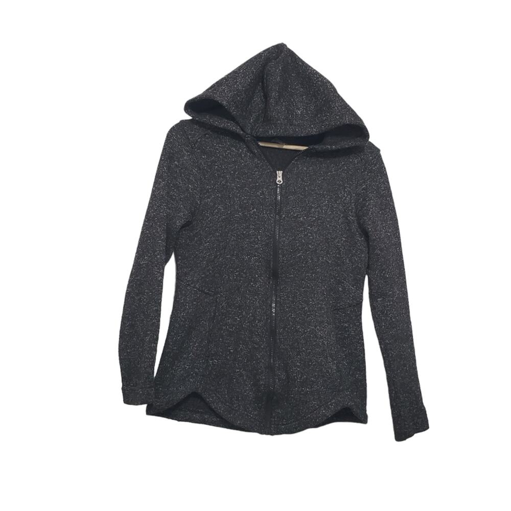 Eddie Bauer Tulip Hem Hooded Full Zip Fleece Pockets Athleisure Outdoor SMALL